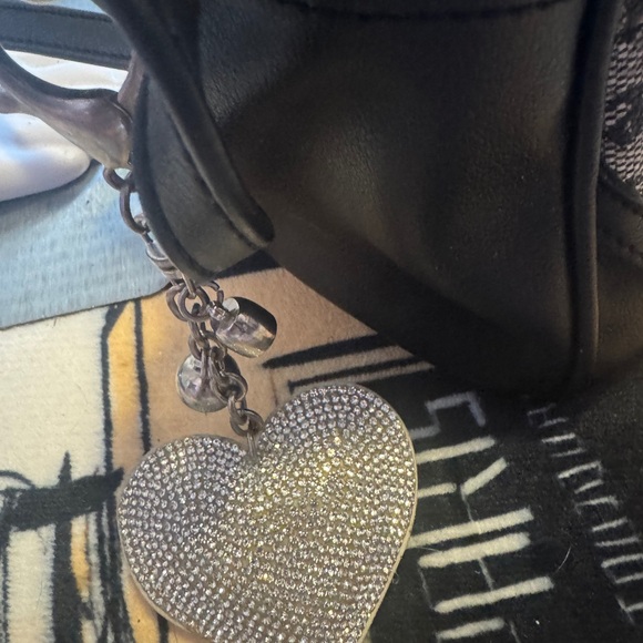 Juicy couture black gray with flowers purse/ handbag - Picture 16 of 16